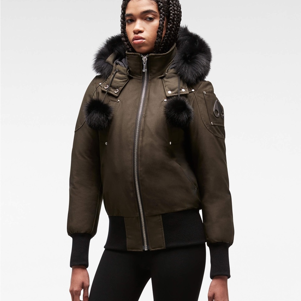 *MOOSE KNUCKLES* Women's Original DEBBIE BOMBER FUR (Size Large) WORN ONCE